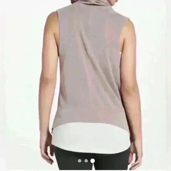 Calia by Carrie Underwood Size M Journey Vest Smoky Quartz Draped Open Front - Picture 2 of 5